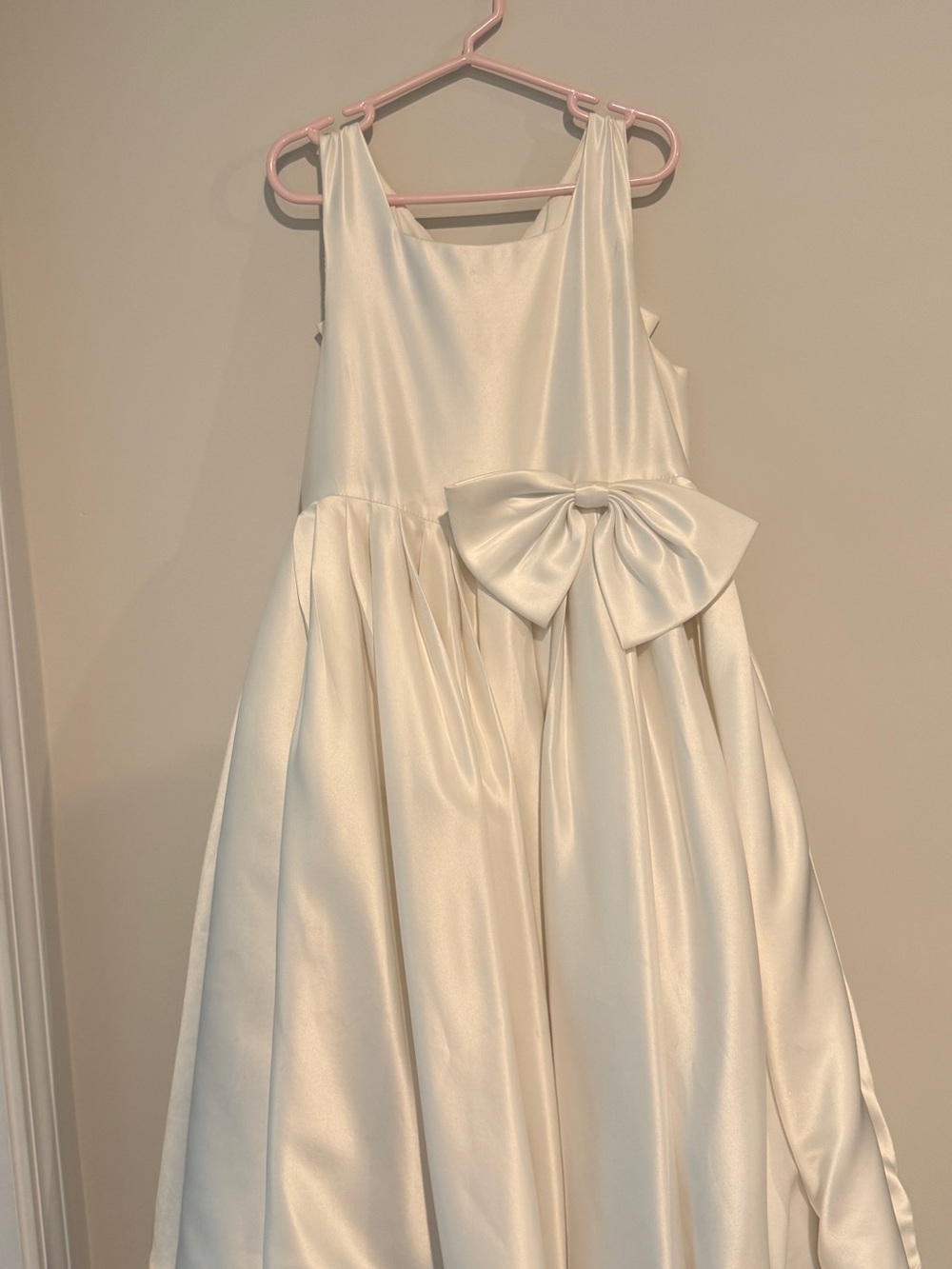 Azazie Ivory Satin Bow-Detail Girls' Formal Dress